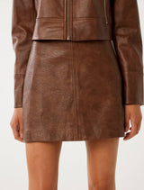 Wren Vegan Leather Mini Skirt Forever New