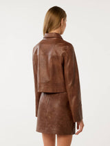 Wren Vegan Leather Jacket Forever New