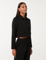 Tanya Cropped Top Collar Jacket Forever New