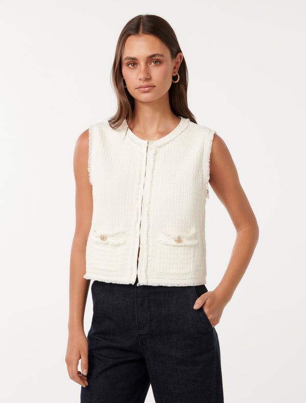 Faith Textured Knit Top Forever New