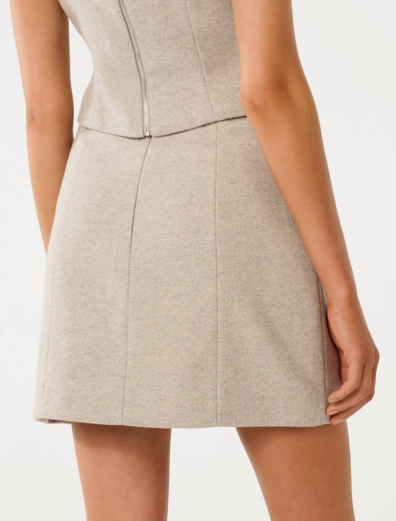 Stevie Twill Mini Skirt Forever New