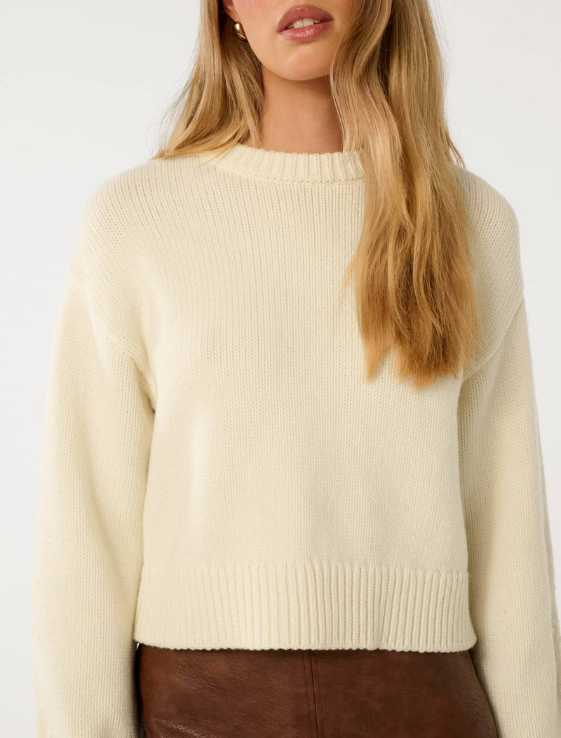 Matilda Knitted Crew Neck Sweater Forever New