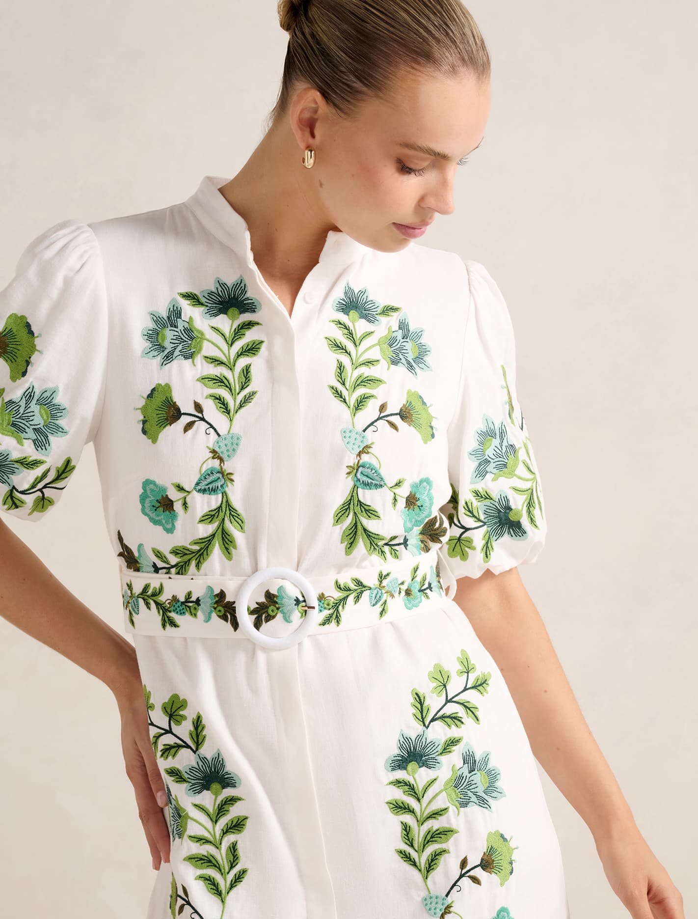 Beth Embroidered Shirt Dress Forever New