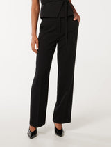 Fiora Straight Leg Pants Black Forever New