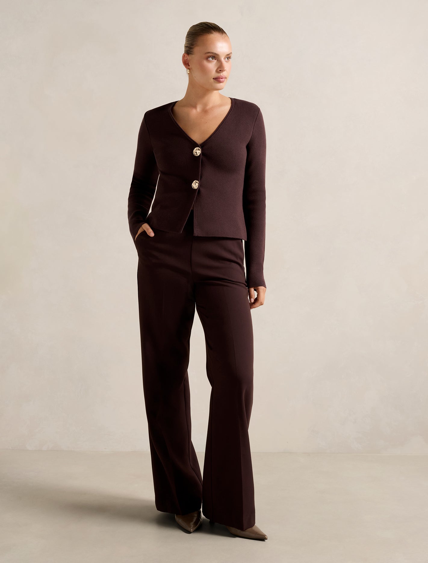 Marissa Wide Leg Pants Rich Chocolate | Forever New