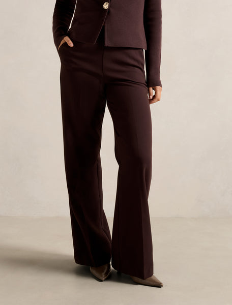 Marissa Wide Leg Pants Rich Chocolate | Forever New