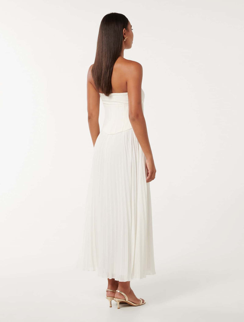 Sonnie Strapless Pleated Maxi Dress Forever New