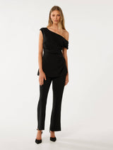 Palma Asymmetric Jumpsuit Black Forever New