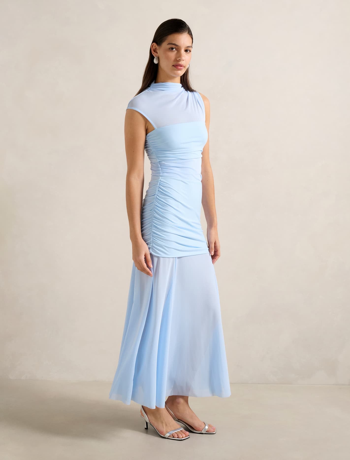 Lune Layered Mesh Maxi Dress Forever New