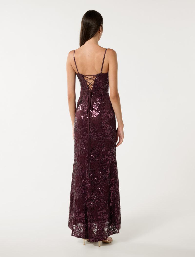 Lucia Strappy Sequin Maxi Dress Forever New