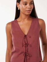 Erin Tie Front Waistcoat Forever New