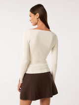 Alaia Knit Rib Top Forever New