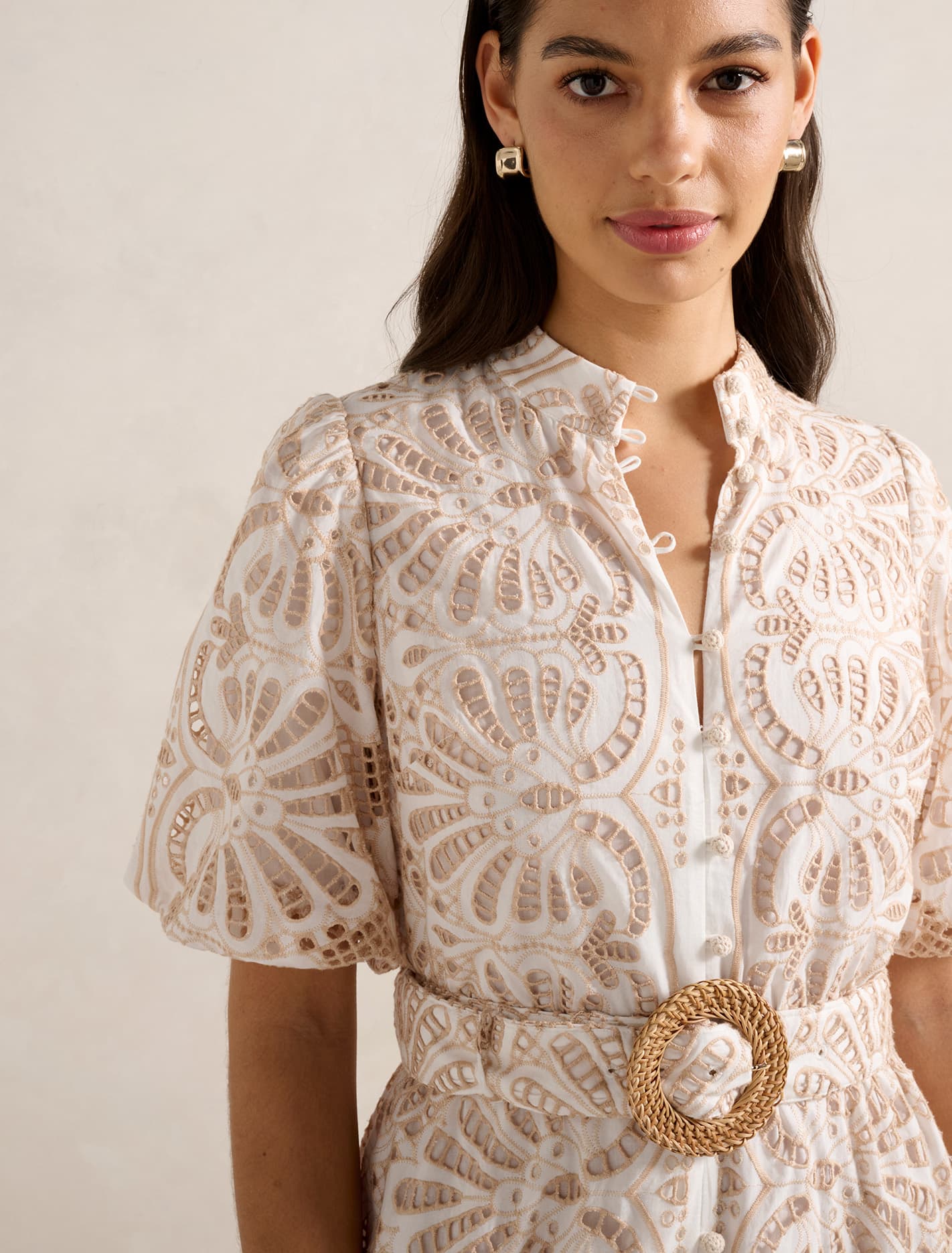 Valencia Broderie Shirt Dress Forever New