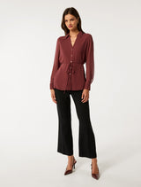 Allegra Tie Belt Shirt Forever New