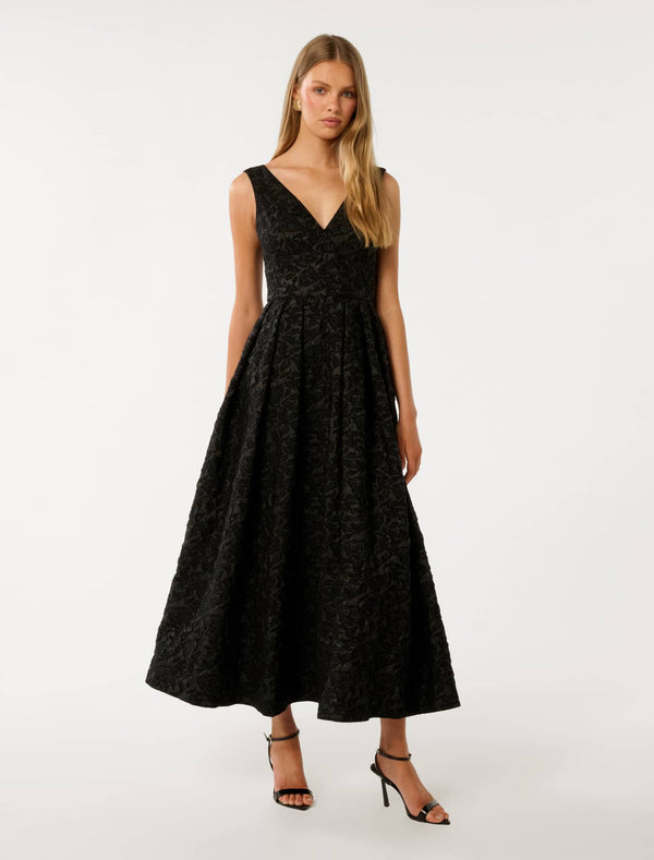 Tiffany Jacquard Maxi Dress Forever New