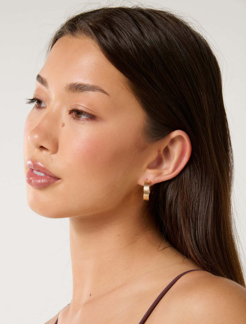 Signature Danya Deco Hoop Earrings Forever New