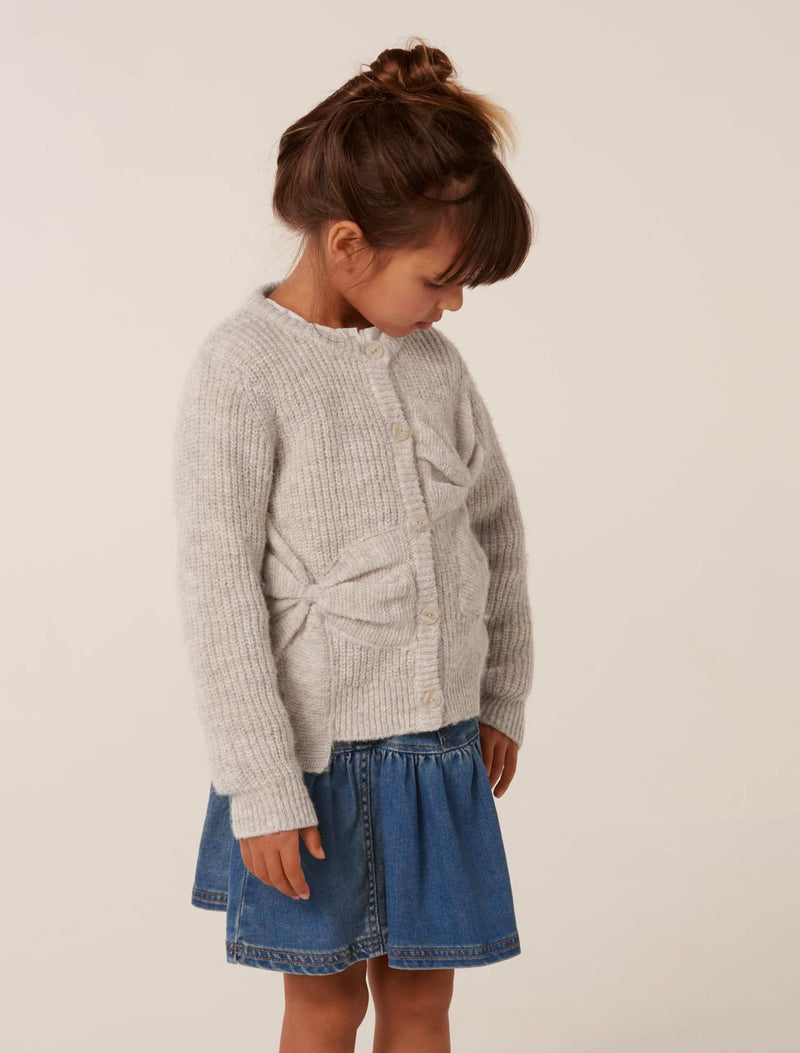 Nellie Girls Bow Knit Cardigan Forever New