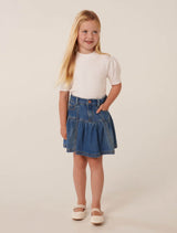 Sandra Girls Denim Frill Skirt Forever New