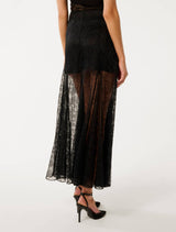 Mahalia Godet Lace Midi Skirt Forever New