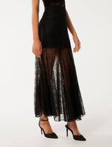 Mahalia Godet Lace Midi Skirt Forever New