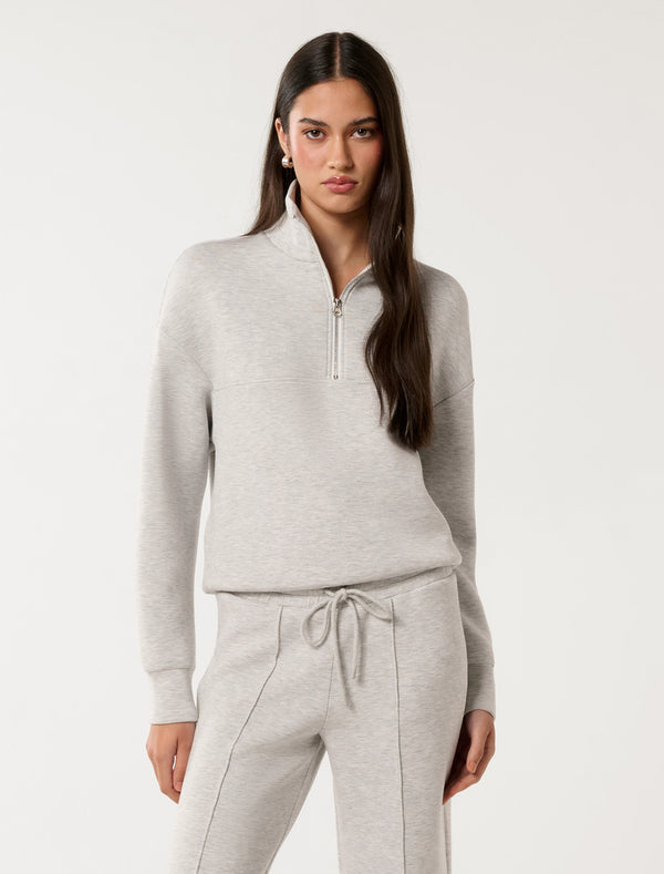 Lya Lounge Jumper Light Grey Marle Forever New