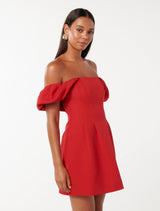 Jacquie Off Shoulder Mini Dress Forever New