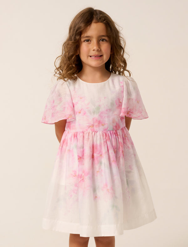 Miley Girls Placement Dress Fontaine Floral Forever New