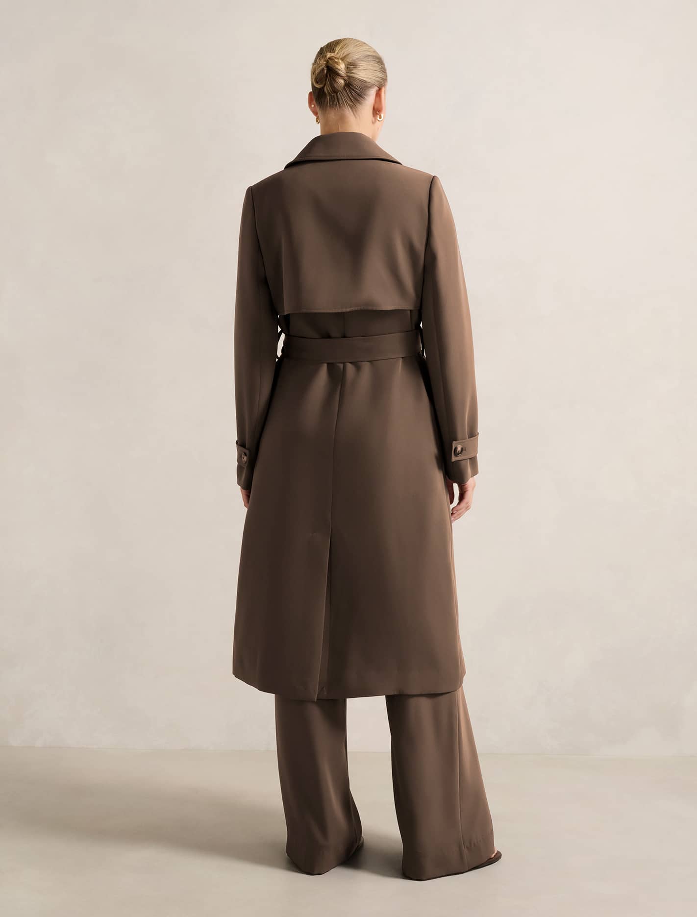 Delilah Soft Trench Coat Chocolate | Forever New