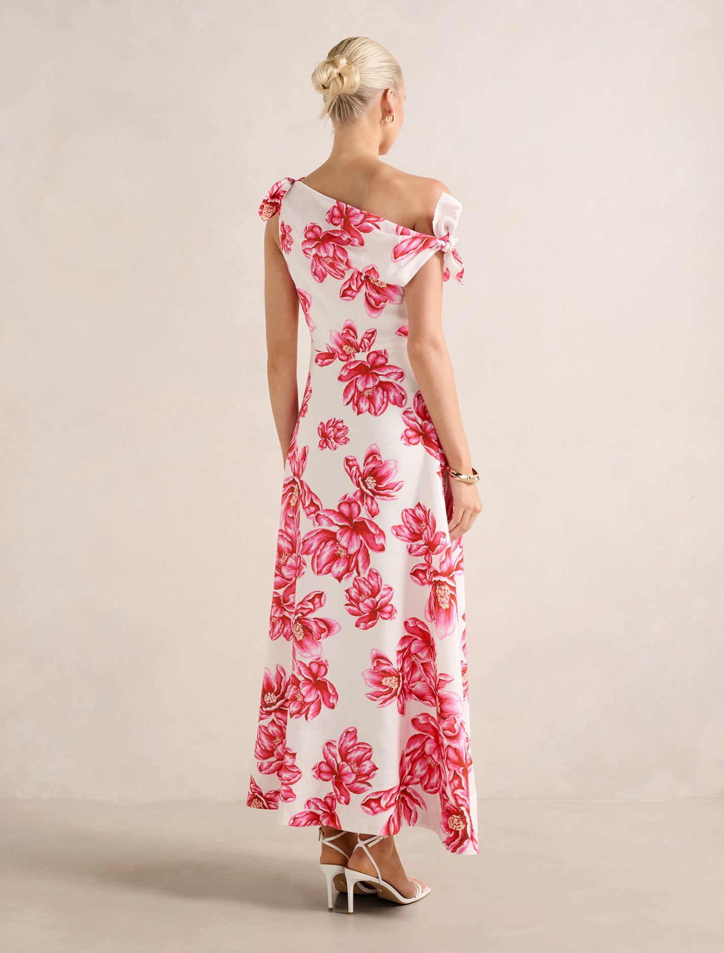 Vinetta Asym Bow Midi Dress