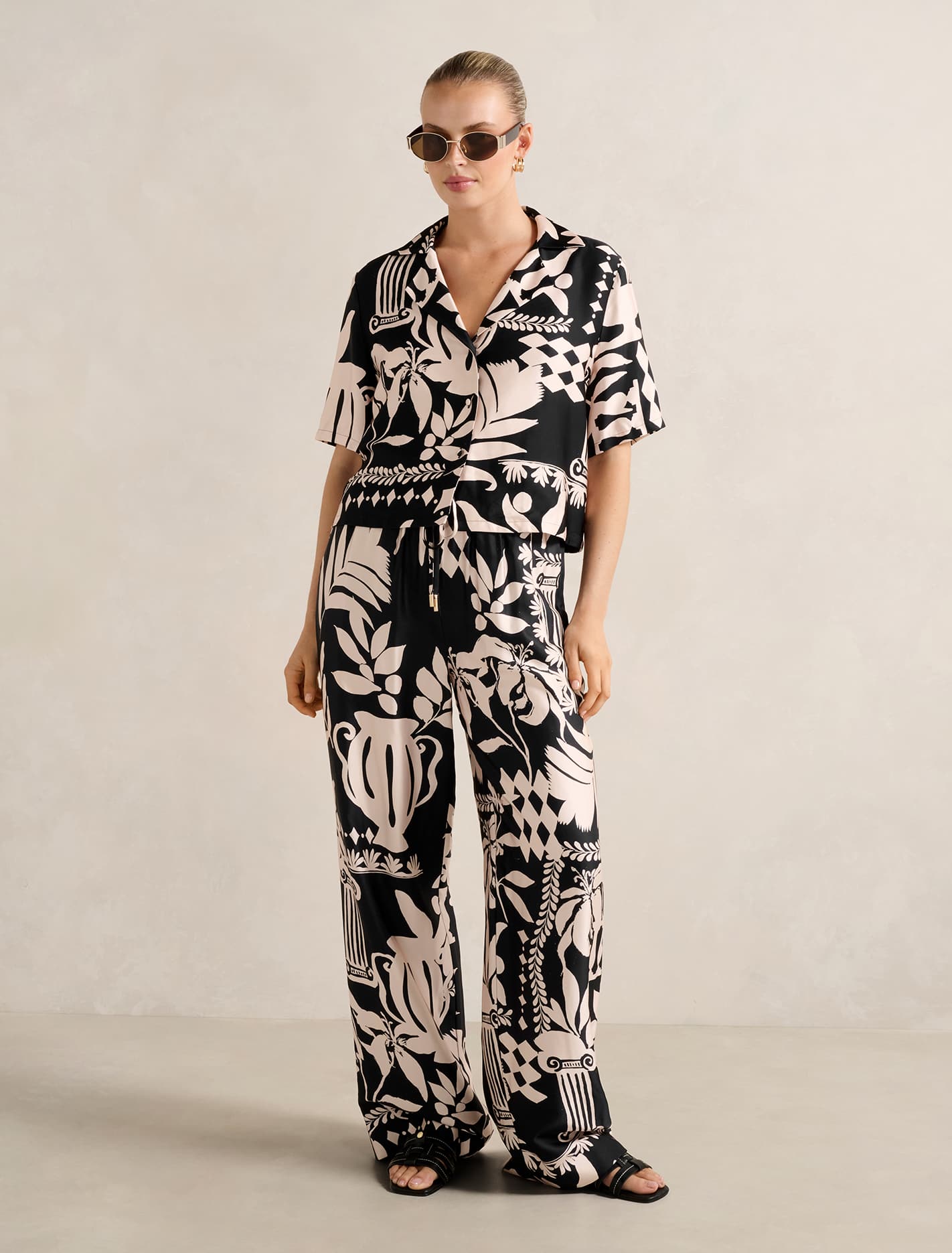 Anika Crop Satin Shirt Forever New