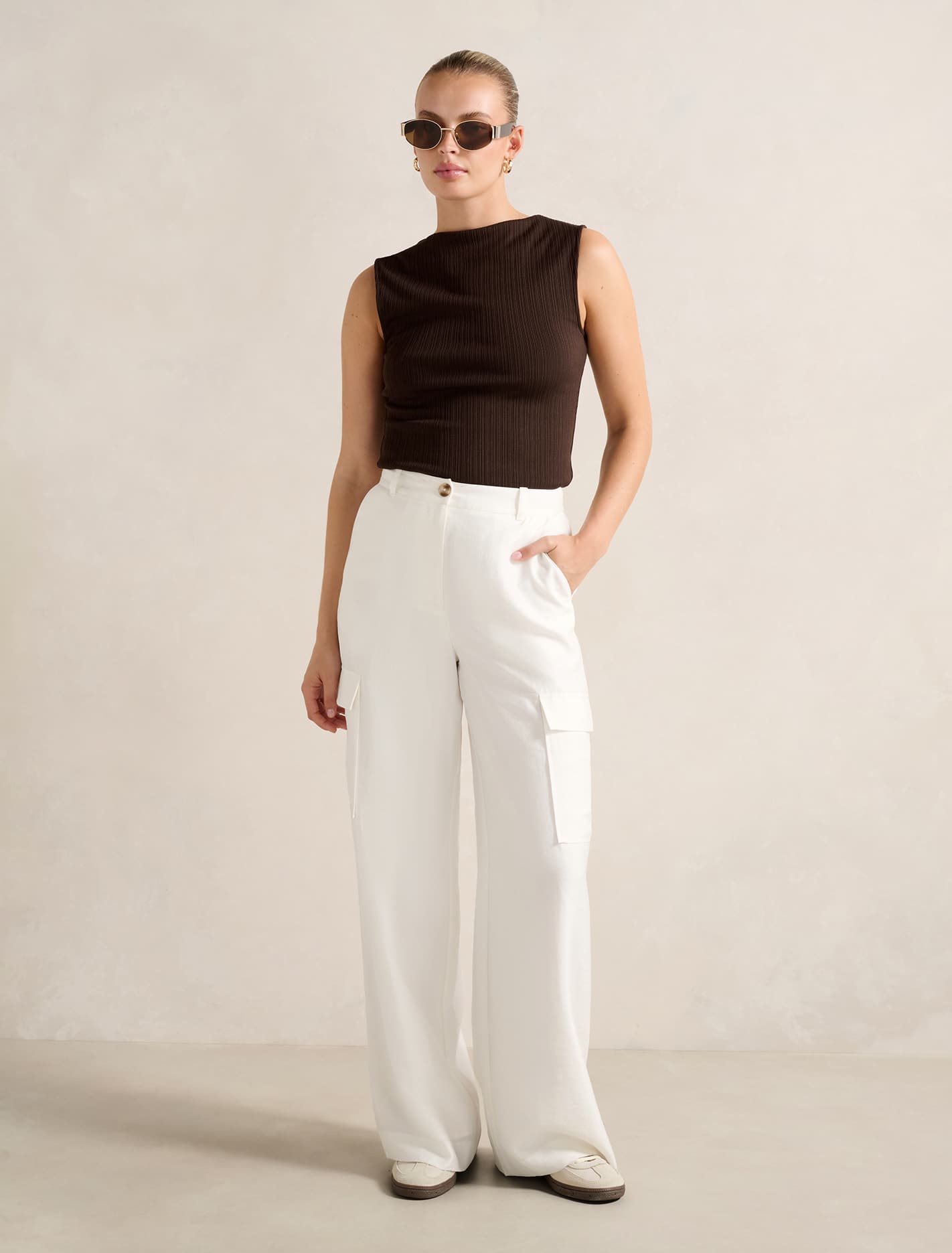 Frankie Boat Neck Tank Top Forever New