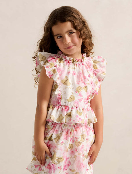 Violetta Girls Peplum Top Layla Botanical | Forever New
