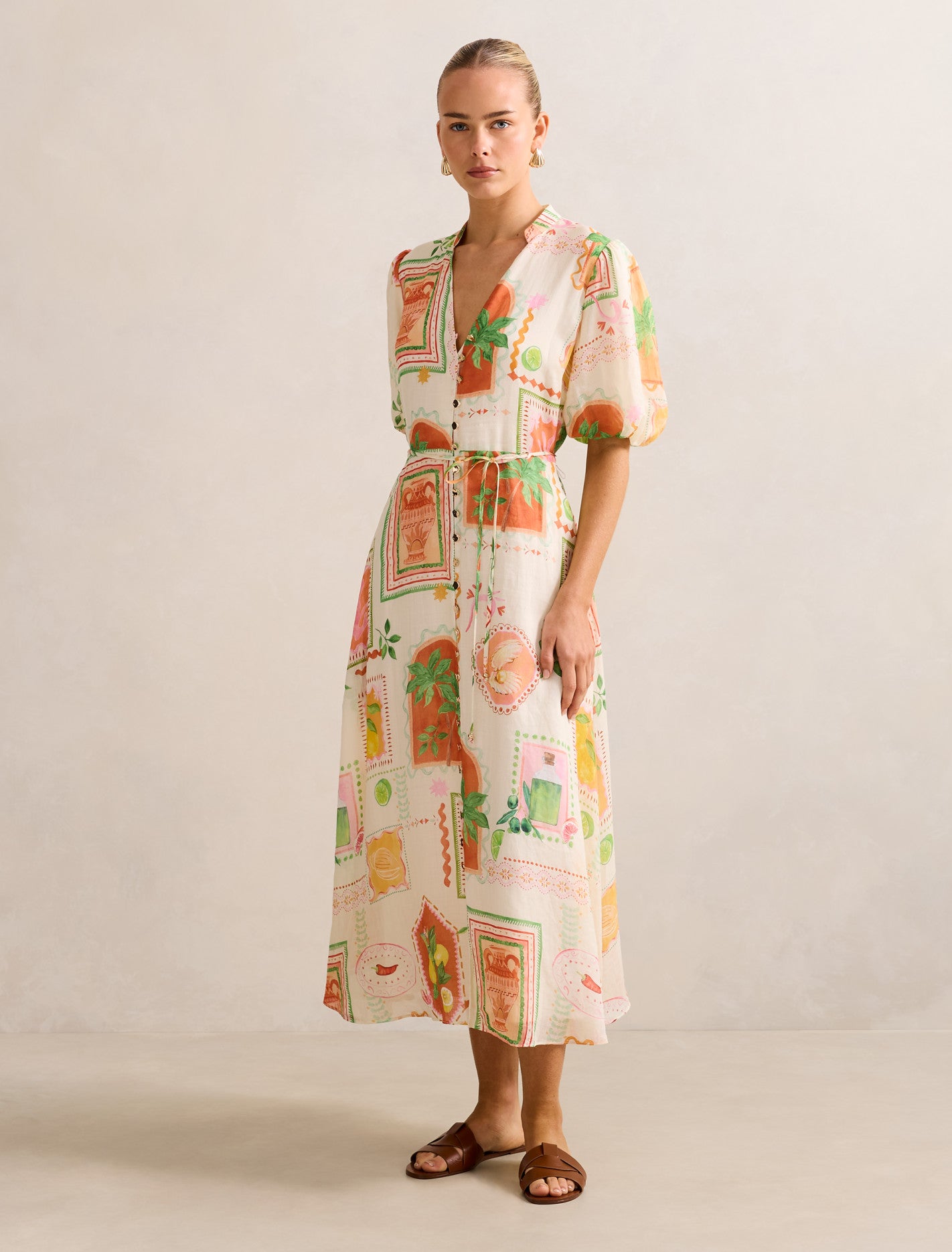Sophie Puff Sleeve Midi Dress Forever New