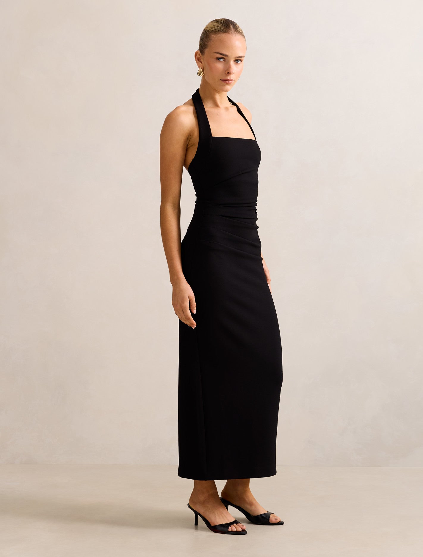 Georgie Halter Ruched Bodycon Dress