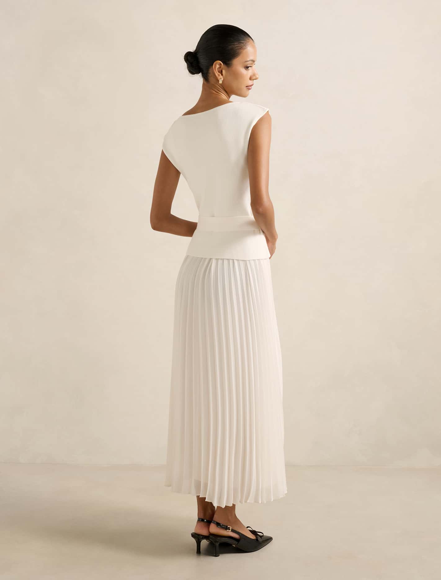 Lelani Petite Pleat Hem Midi Dress Forever New