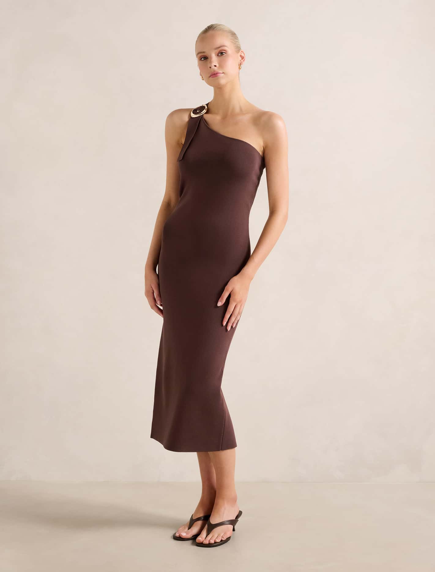 Monroe Asymmetric Knit Dress Forever New