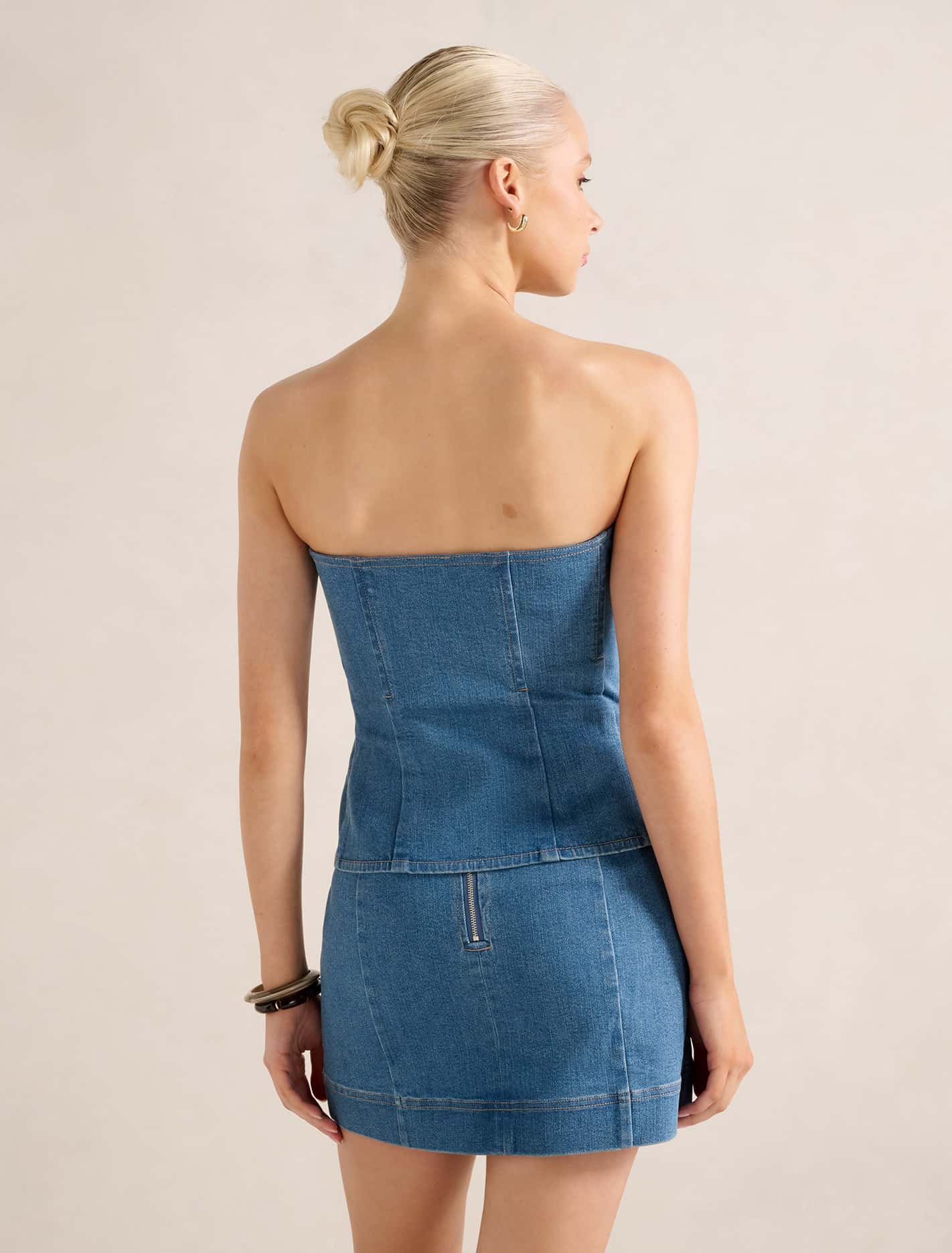 Clarissa Denim Bandeau Top Forever New