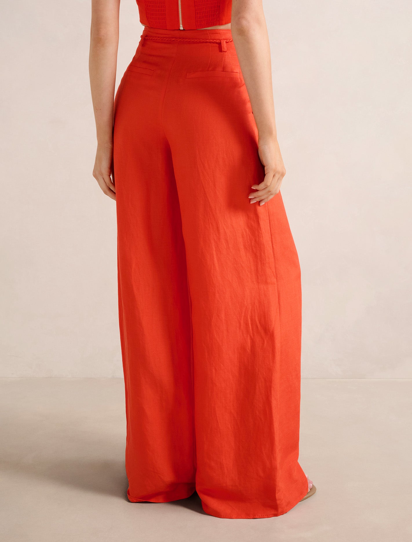 Myla Wide Leg Pants Spicy Orange Co-ord | Forever New
