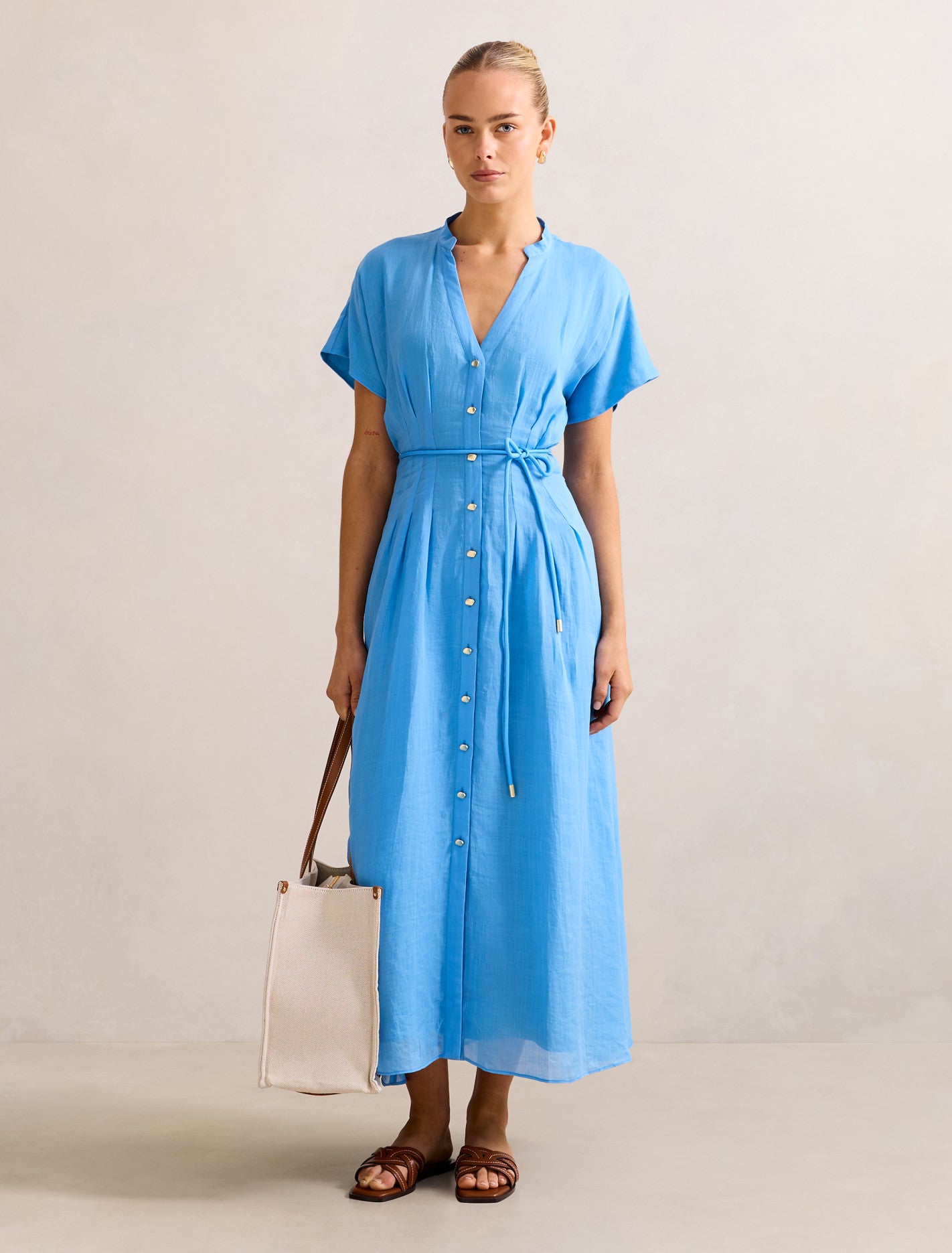 Jemma Shirt Midi Dress Bluebird Forever New