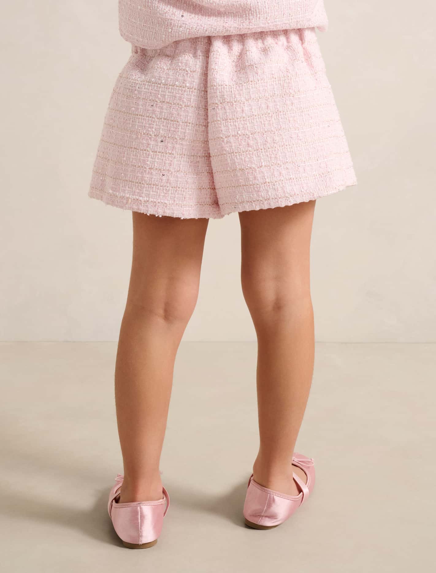 Ellie-Mae Girls Tweed Skort Pink Tweed | Forever New