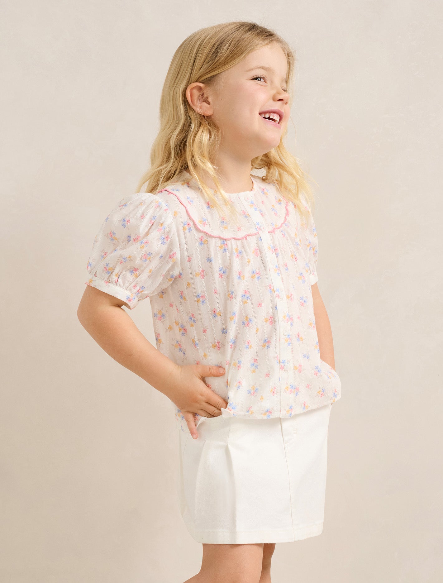 Mary-Kate Girls Print Blouse Forever New