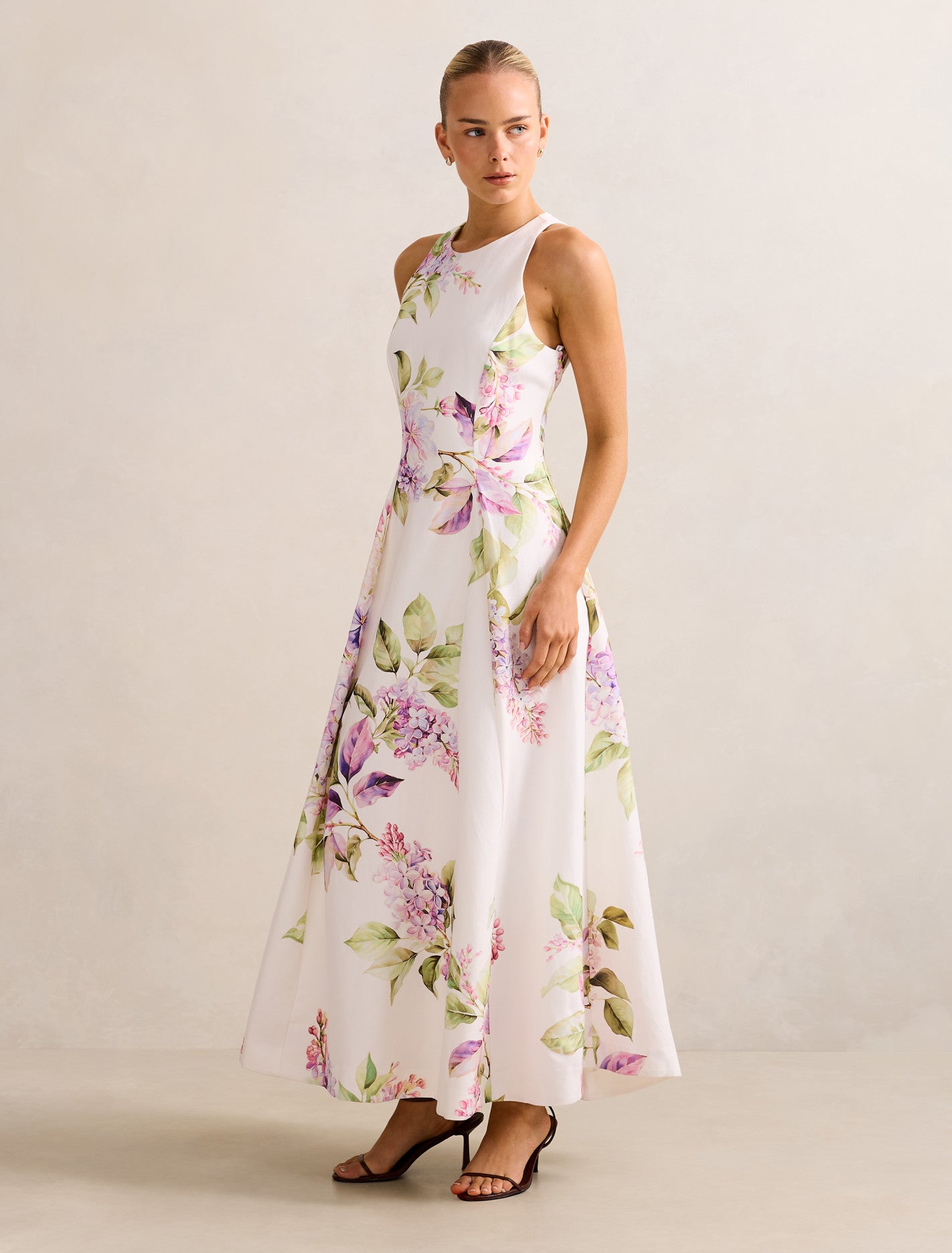 Sophia High Neck Printed Midi Dress Forever New