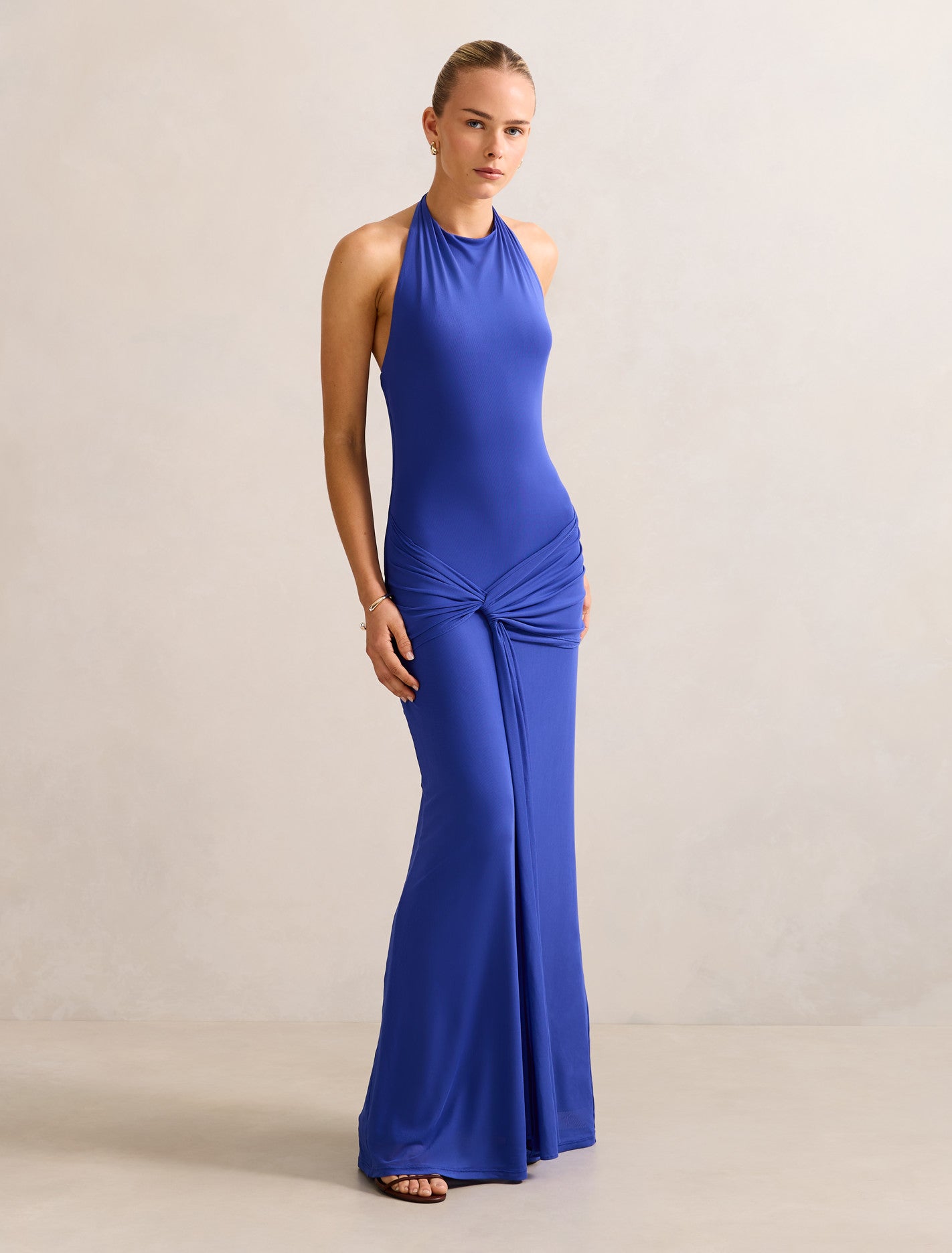 Abby Halter Mesh Maxi Dress Forever New