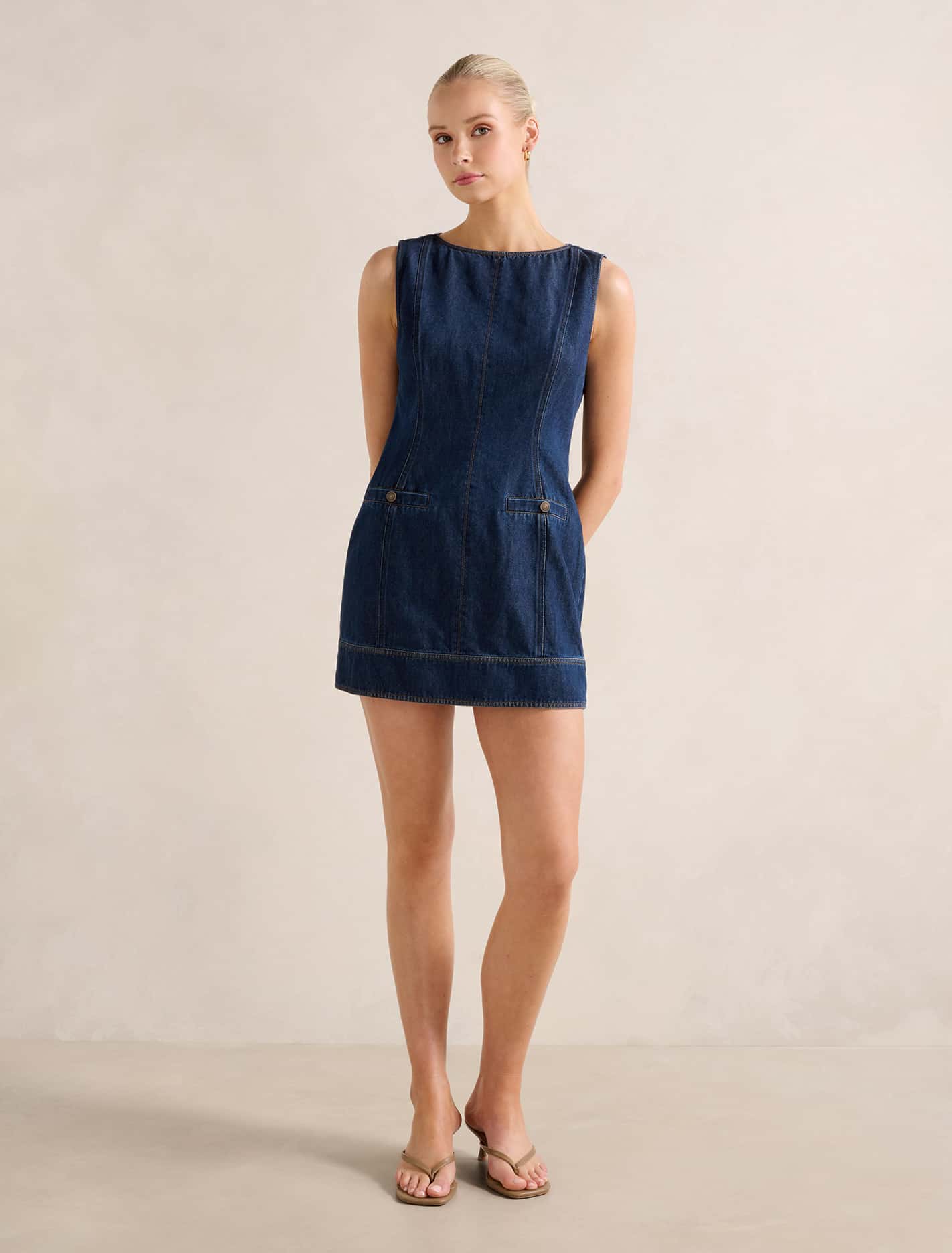 Spencer Denim Mini Dress Forever New
