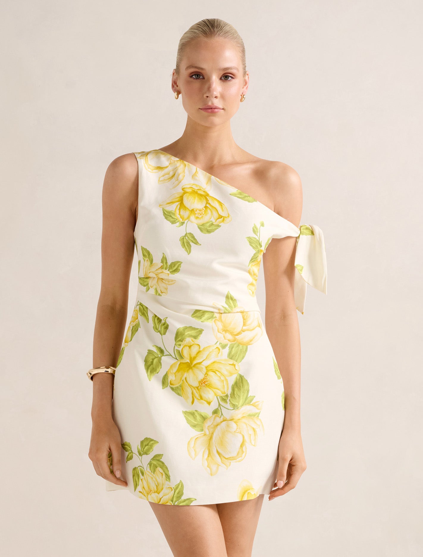 Giada Tipped Bow Mini Dress
