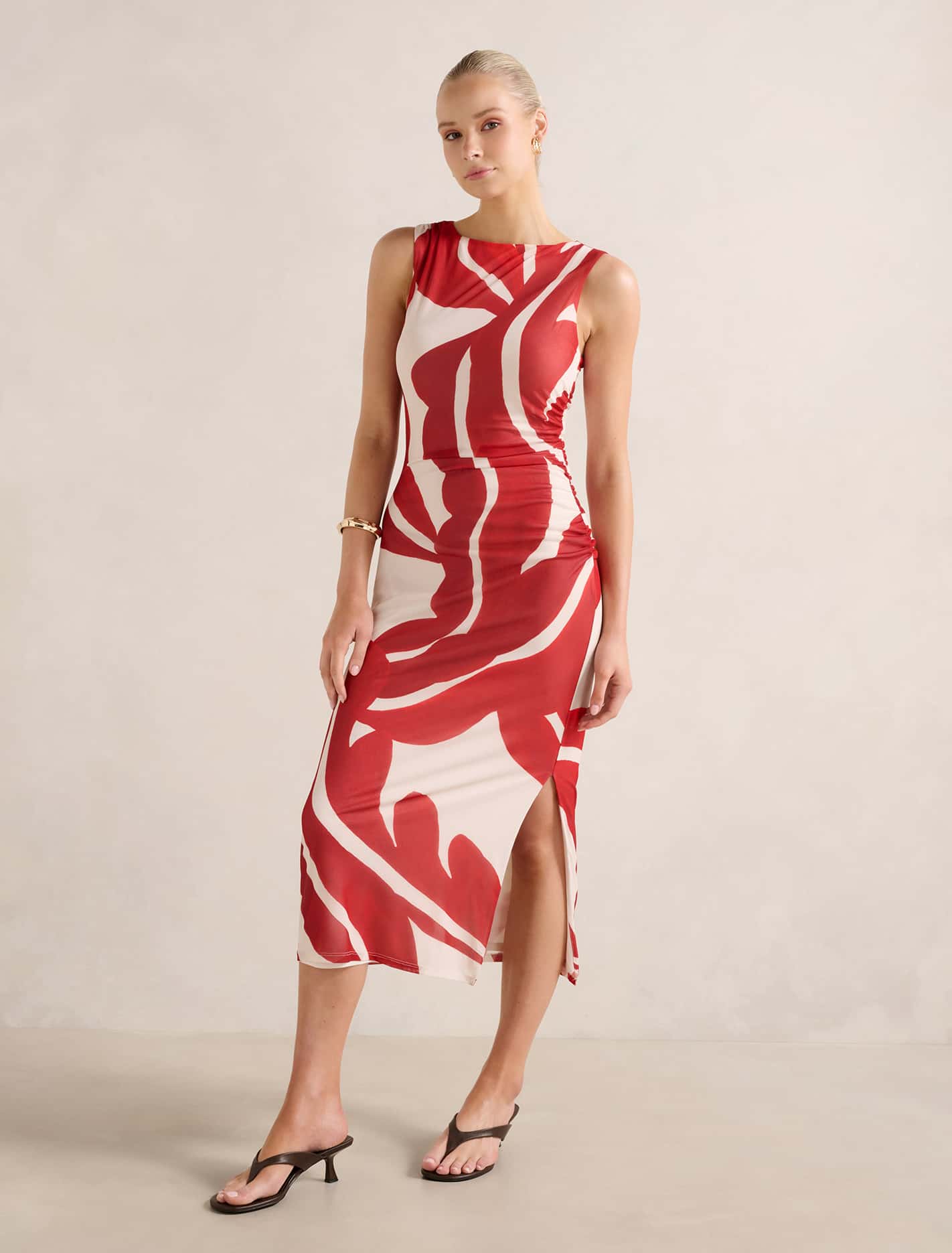 Ally Sleeveless Mesh Midi Dress Forever New