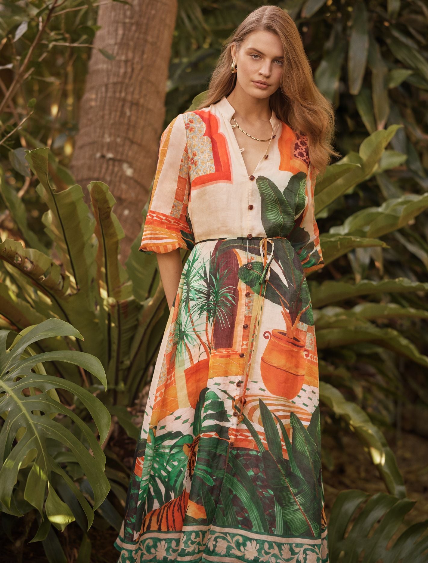 Arabella Printed Midi Dress Forever New