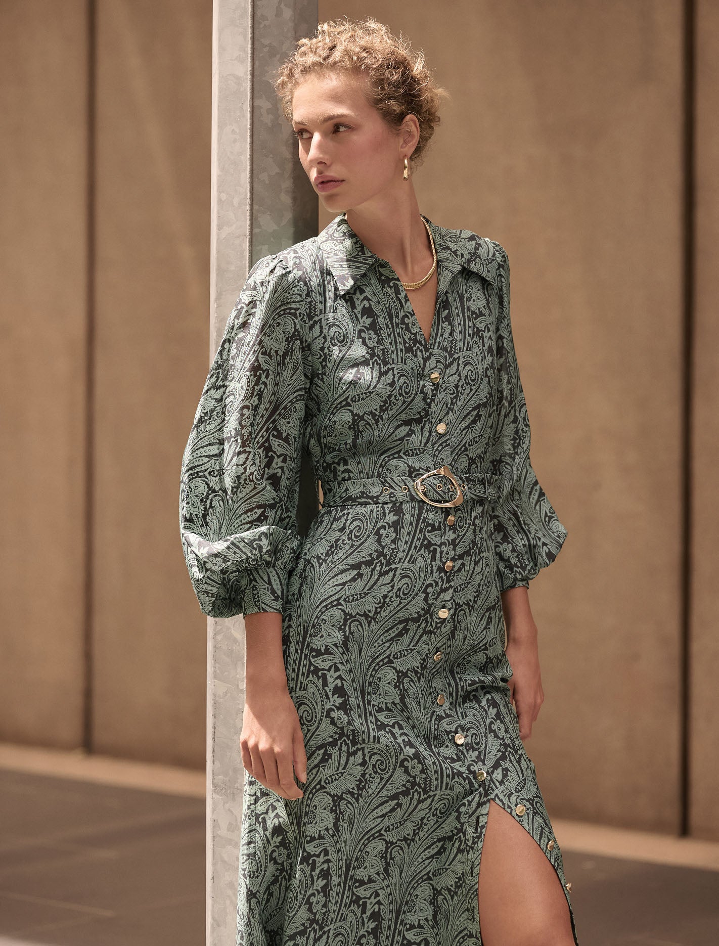 Hazel Shirt Midi Dress Nami Paisley | Forever New
