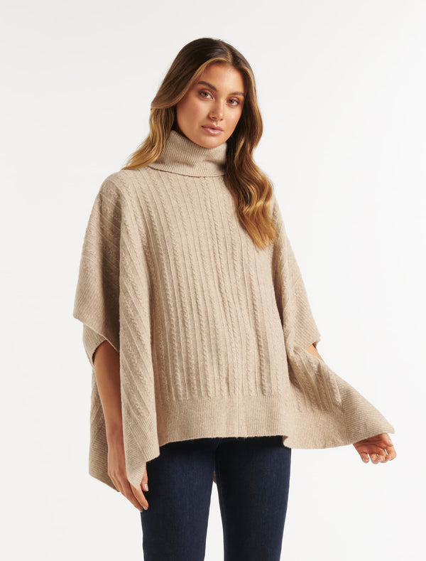 Farley Fine Cable Poncho Forever New