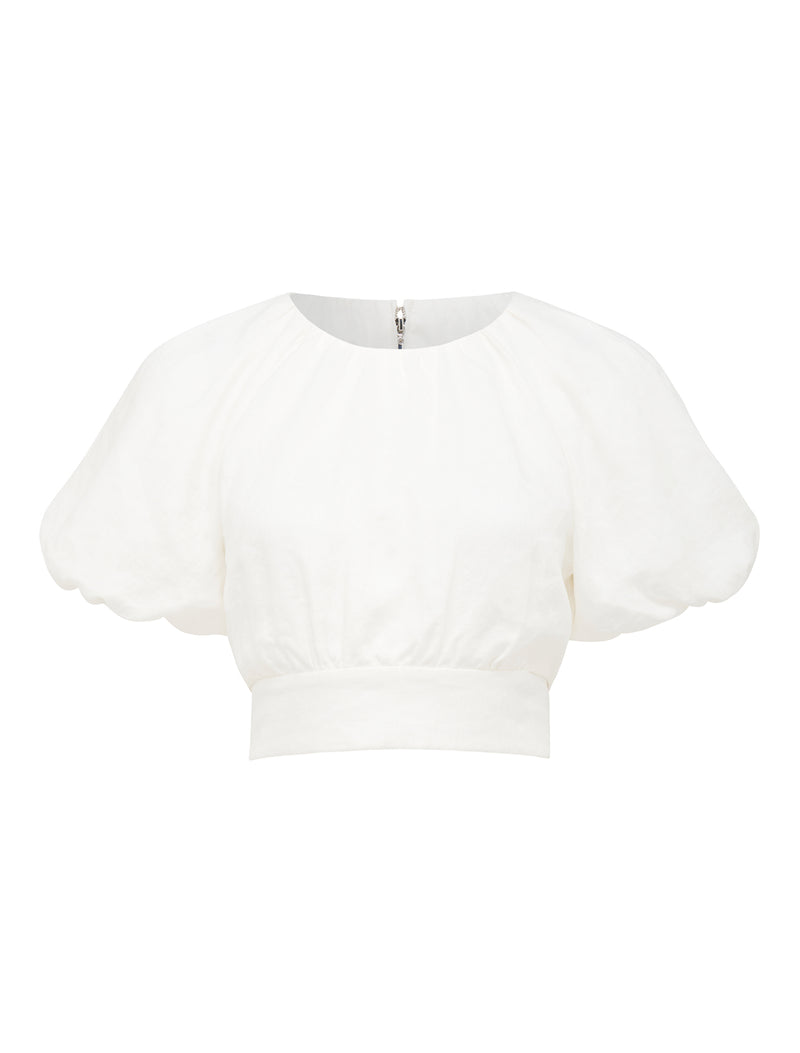 Brooke Petite Puff Sleeve Top Forever New